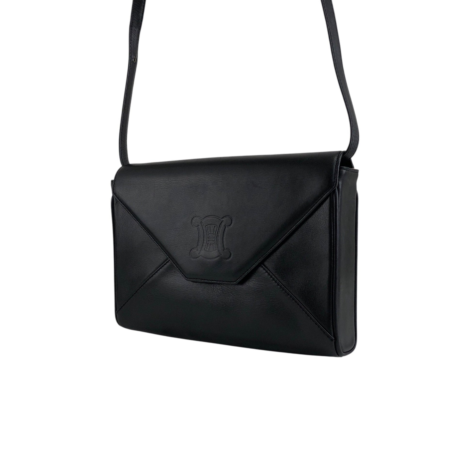 CELINE Crossbody Shoulder bag Black byue3n