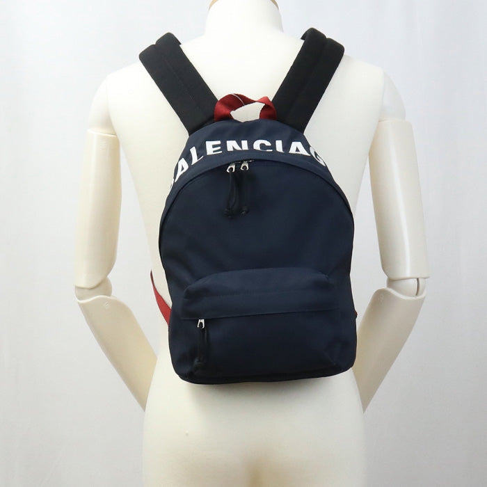 BALENCIAGA 565798 H851N 4370 Wheel Backpack Small Backpack Nylon Navy unisex