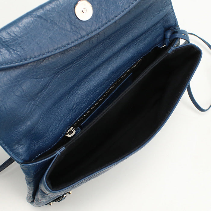 BALENCIAGA 431650 Classic envelope 2WAYShoulder Bag Calfskin dark blue Women