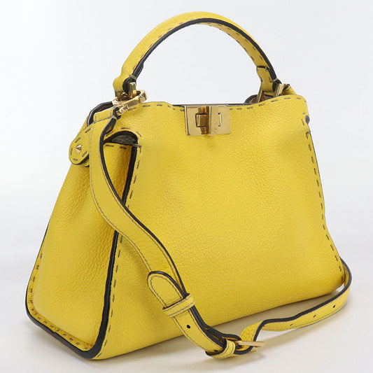 FENDI 8BN302 Handbag Selleria Bekaboo Essential 2WAY handbag leather Yellow Women
