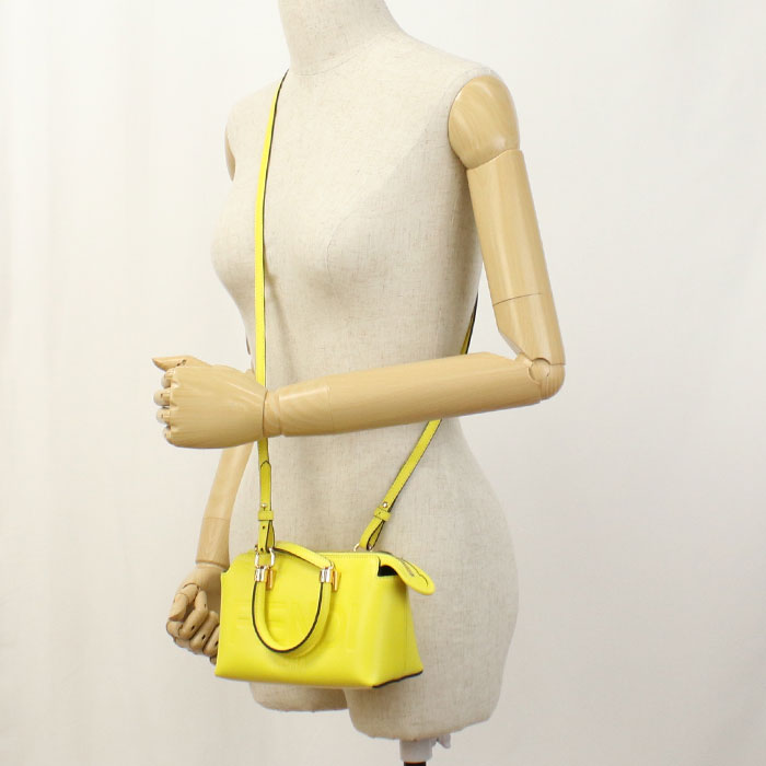 FENDI 8BS067 By the way mini Handbag leather yellow Women
