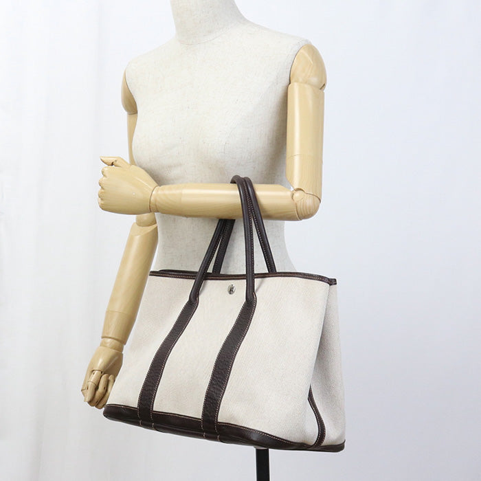 HERMES Garden party PM Tote Bag beige Women