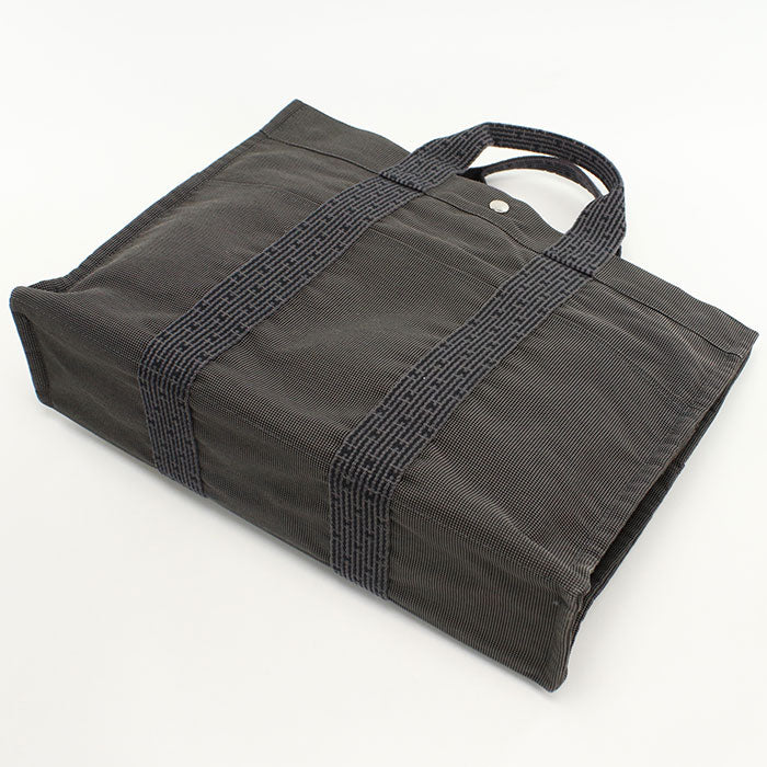 HERMES Her Line MM Tote Bag canvas gray unisex