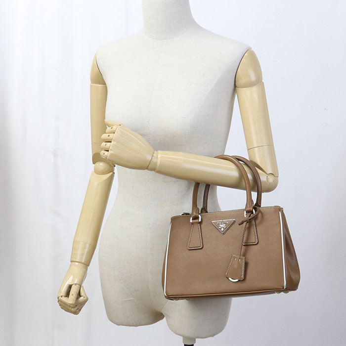 PRADA Saffiano leather small bag Galleria Tote Bag leather brown Women