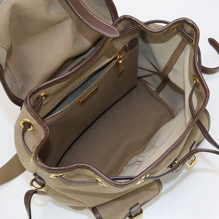 PRADA Backpack Logo jacquard Backpack/Jacquard beige Women