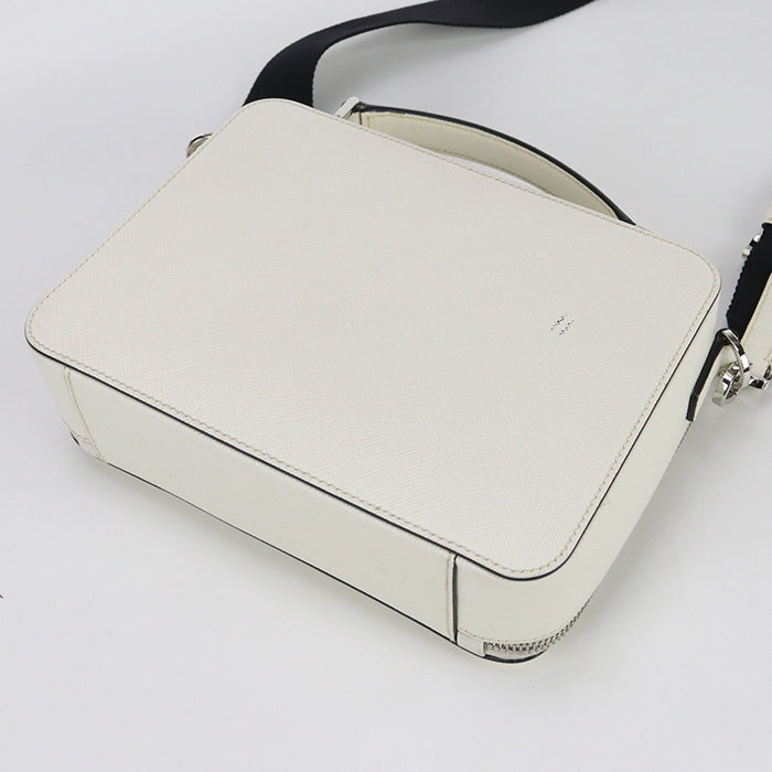 PRADA Saffiano Leather Bag Brick Handbag white mens