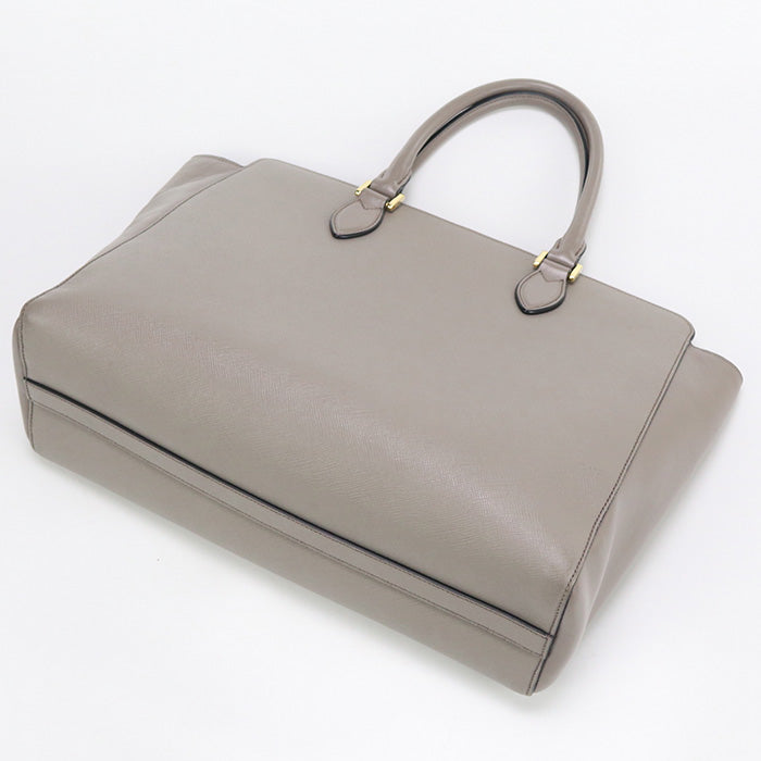 PRADA Tote Bag leather gray Women