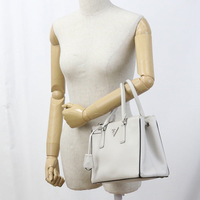 PRADA NZV Tote Bag/Safiano leather white Women