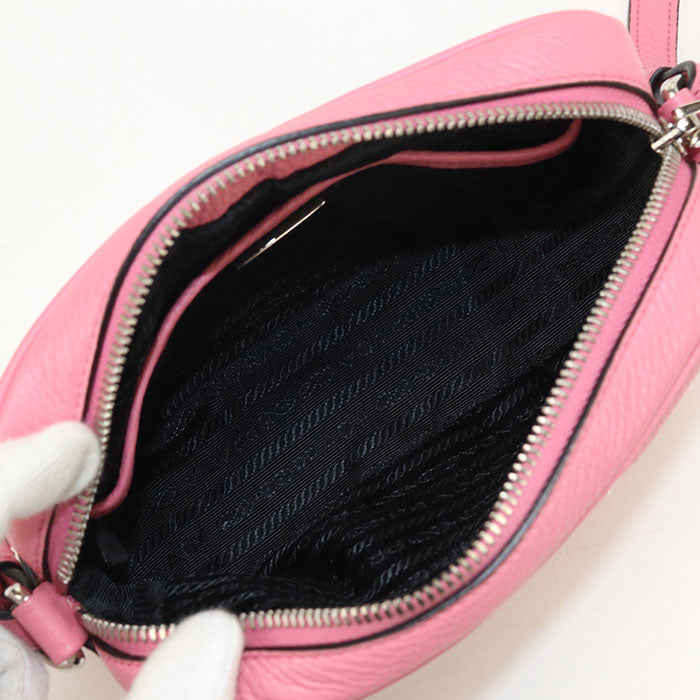 PRADA Shoulder Bag Safiano Crossbody bag leather pink Women