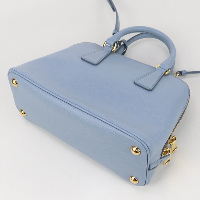 PRADA Handbag Promenade Saffiano handbag leather blue Women