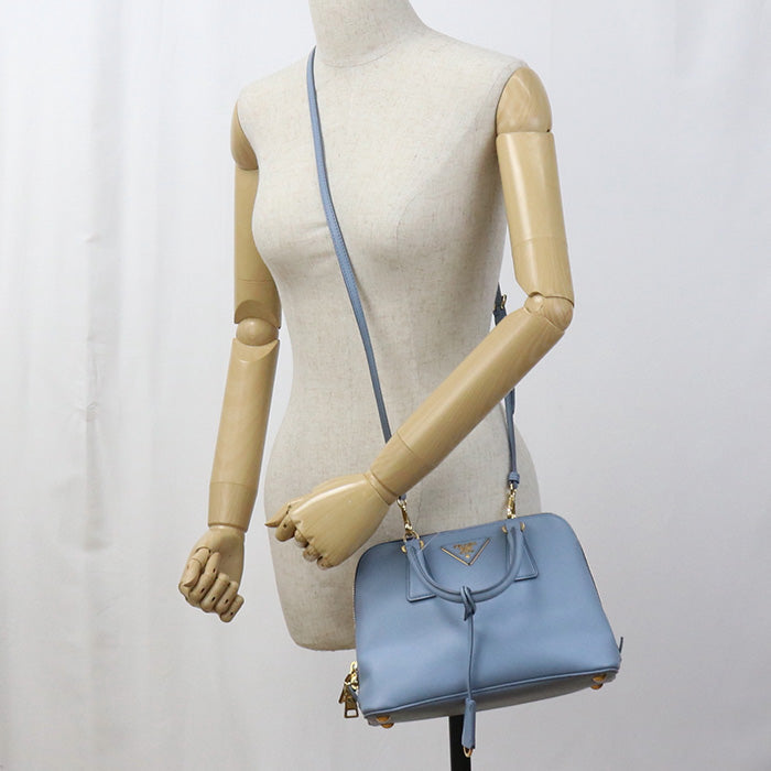 PRADA Handbag Promenade Saffiano handbag leather blue Women