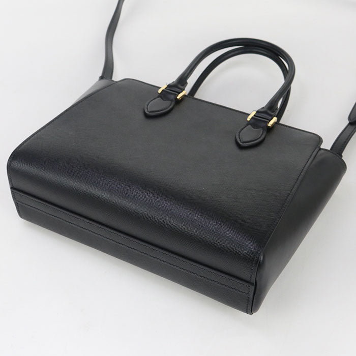 PRADA Handbag Safiano 2WAYTote bag leather black Women