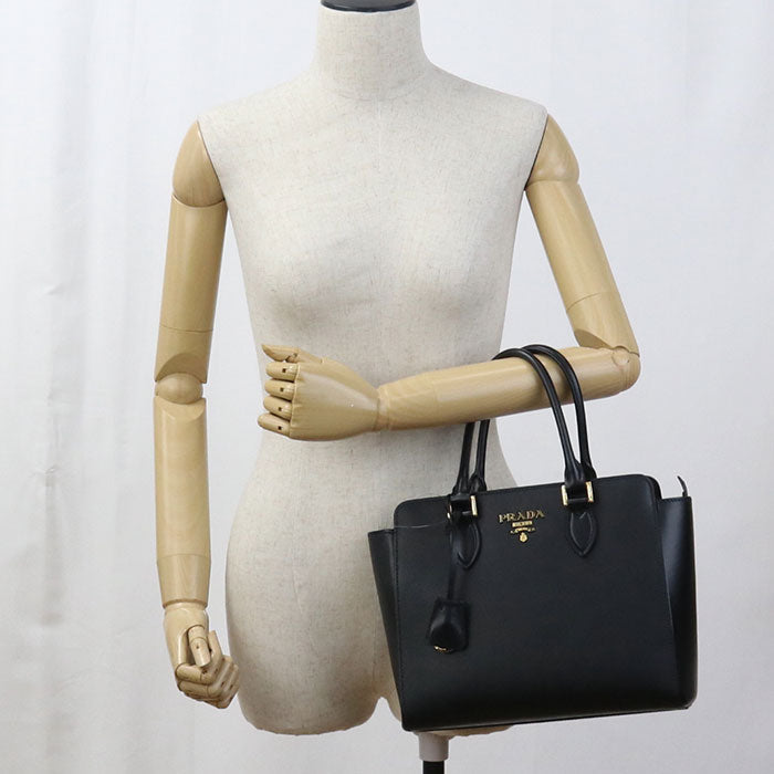 PRADA Handbag Safiano 2WAYTote bag leather black Women