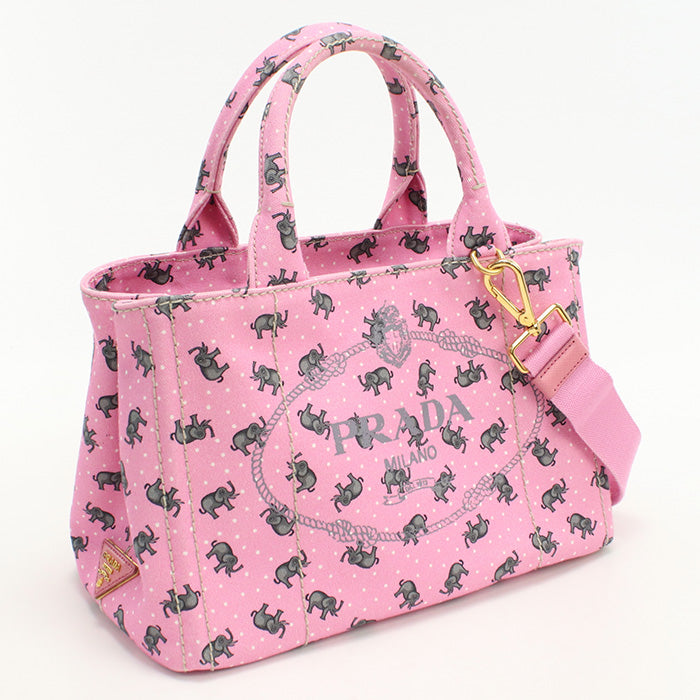 PRADA Tote Bag Canapa Tote Bag canvas pink Women