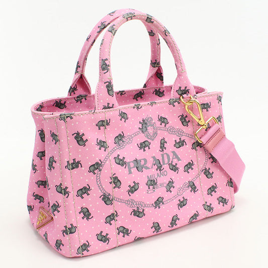 PRADA Tote Bag Canapa Tote Bag canvas pink Women