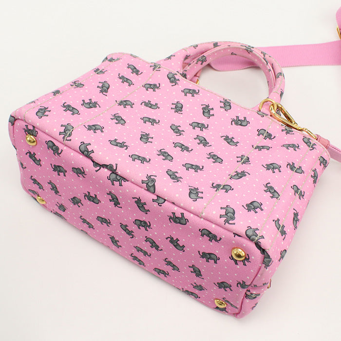 PRADA Tote Bag Canapa Tote Bag canvas pink Women