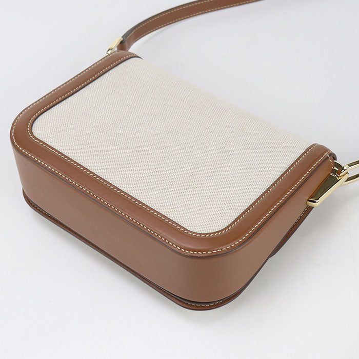 PRADA Shoulder Bag canvas,leather beige Women