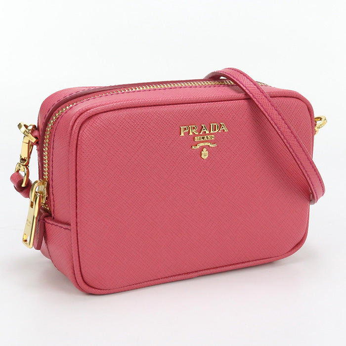 PRADA Shoulder Bag Safiano Mini Shoulder Bag leather pink Women
