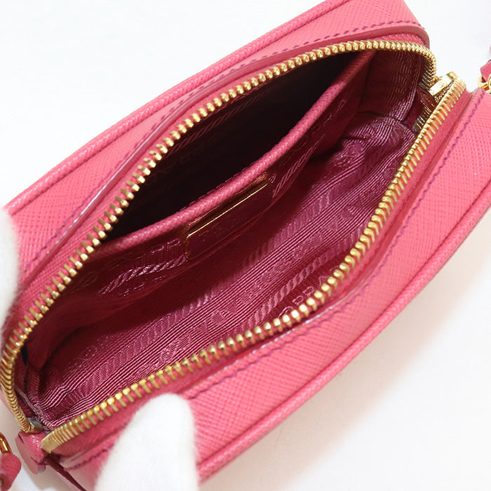 PRADA Shoulder Bag Safiano Mini Shoulder Bag leather pink Women