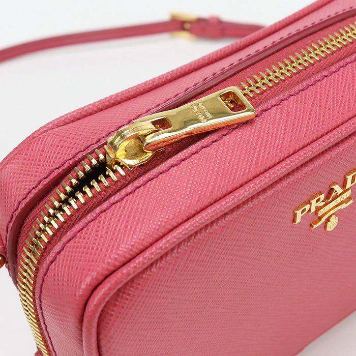 PRADA Shoulder Bag Safiano Mini Shoulder Bag leather pink Women