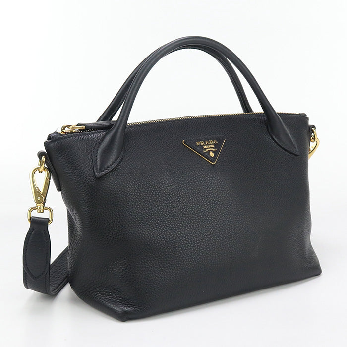 PRADA Handbag/ handbag leather black Women
