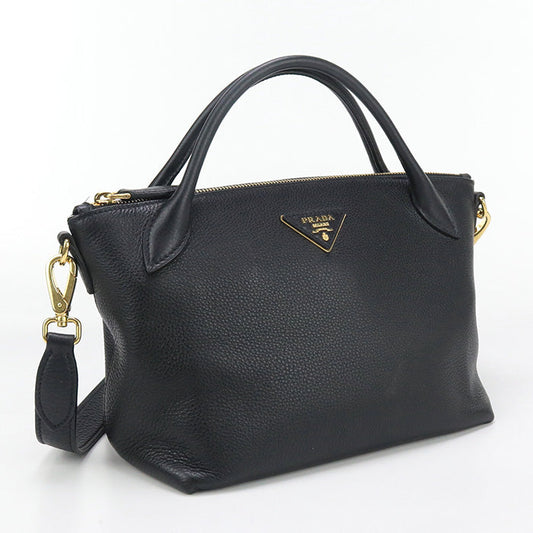 PRADA Handbag/ handbag leather black Women