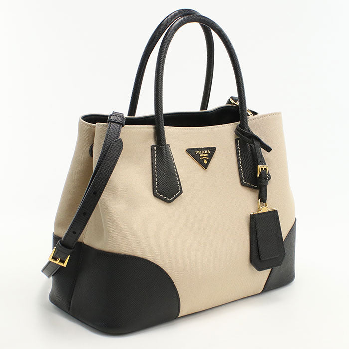 PRADA Canapa Tote Bag canvas beige Women