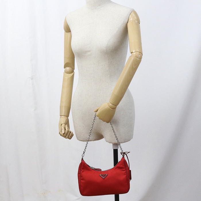 PRADA Shoulder Bag/recycled polyamide red Women
