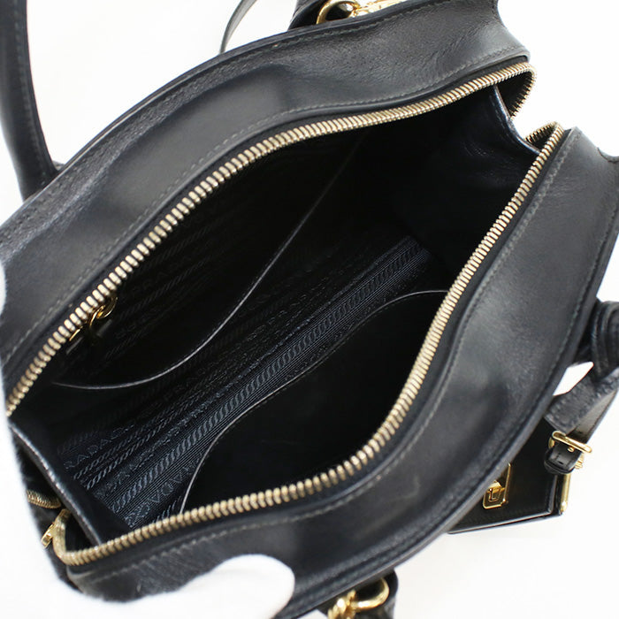 PRADA Handbag Esplanade Bicolor 2WAYTote Bag Safiano leather gray Women