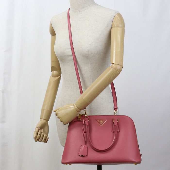 PRADA NZV Safiano leather Handbag leather pink Women