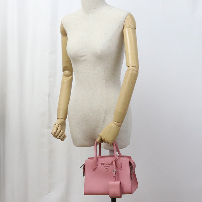 PRADA Handbag Safiano 2way handbag leather pink Women