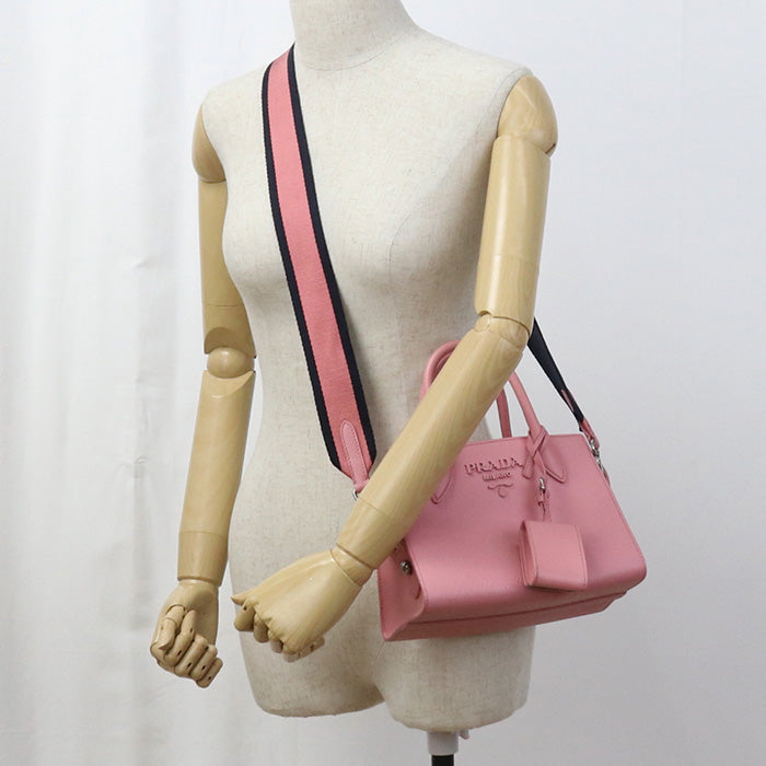 PRADA Handbag Safiano 2way handbag leather pink Women