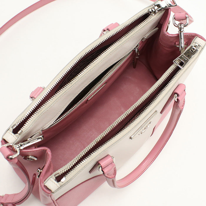 PRADA Tote Bag Galleria Small 2WAYTote Bag Safiano leather Two-tone (ivory) Women