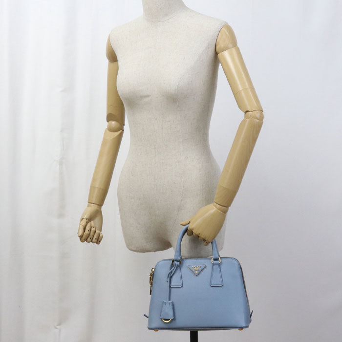 PRADA Handbag/Safiano leather blue Women