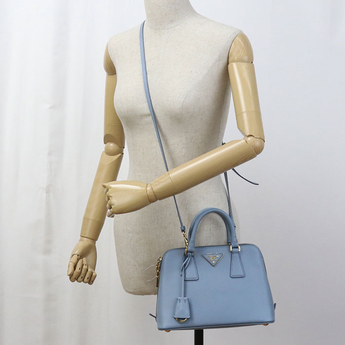 PRADA Handbag/Safiano leather blue Women