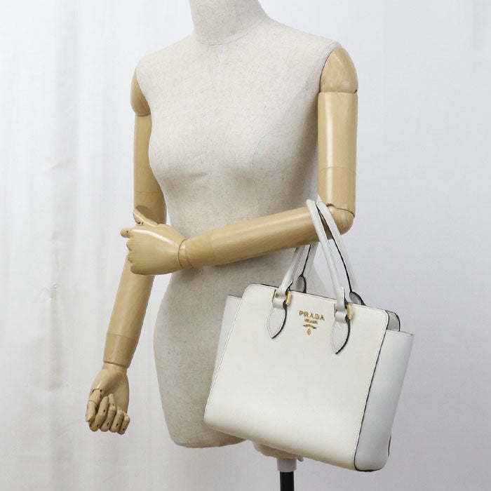 PRADA Tote Bag leather white Women