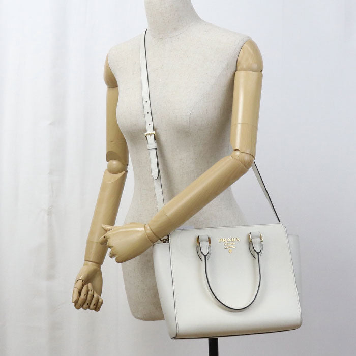PRADA Tote Bag leather white Women