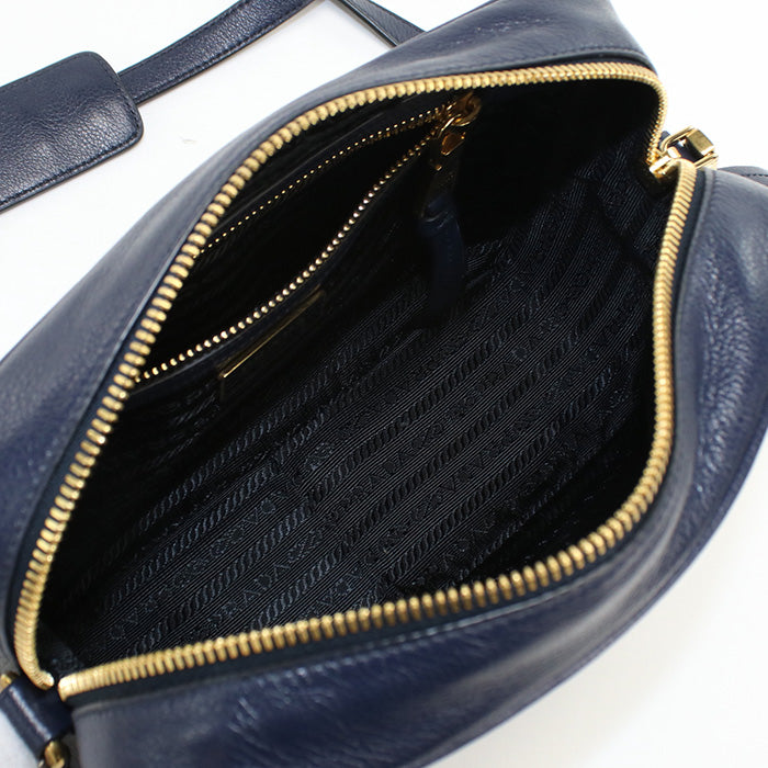 PRADA Small Calfskin/Small Shoulder Bag navy Women