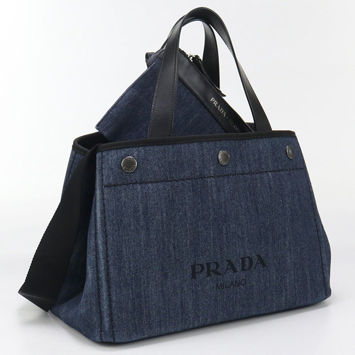 PRADA Tote Bag denim navy Women