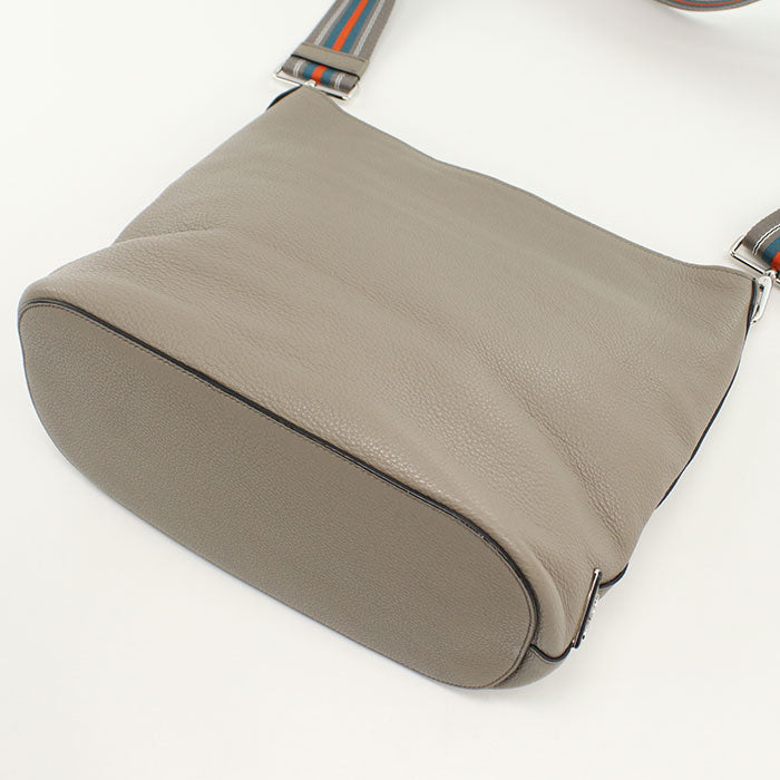 PRADA Vitello phoenix Diagonal shoulder bag Shoulder Bag leather gray Women