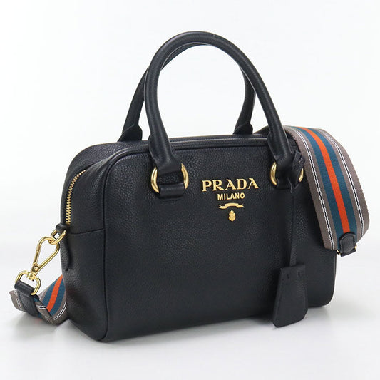 PRADA Vittello leather Handbag leather black Women