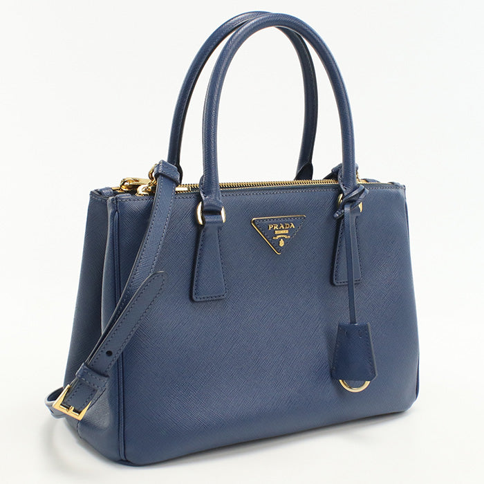 PRADA NZV Galleria Tote Bag/Safiano leather blue Women