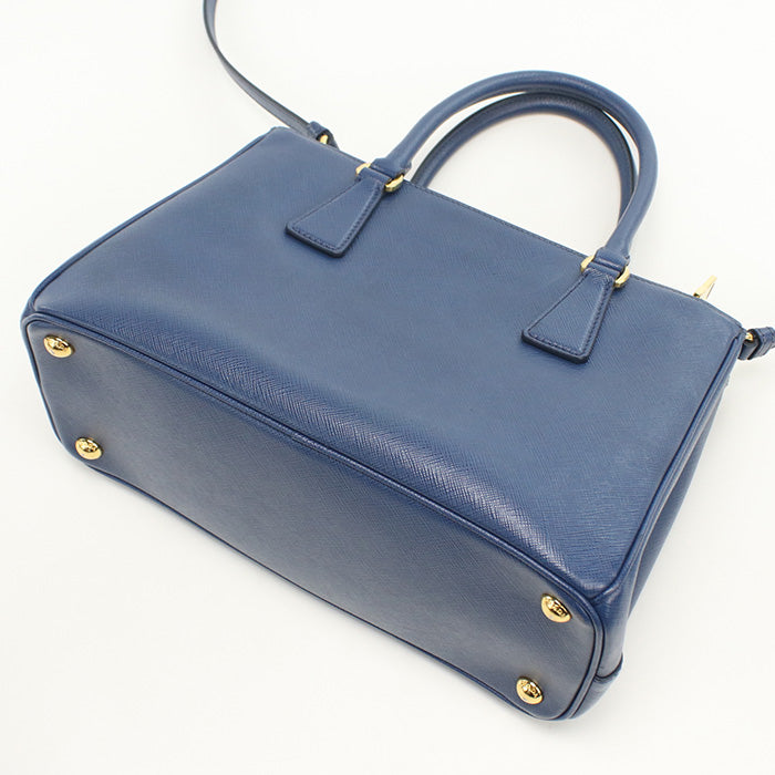 PRADA NZV Galleria Tote Bag/Safiano leather blue Women