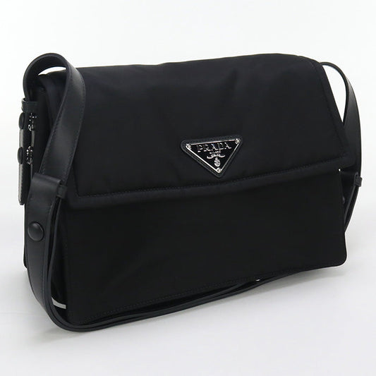 PRADA RFLH Medium Padded Diagonal Shoulder Bag black Women