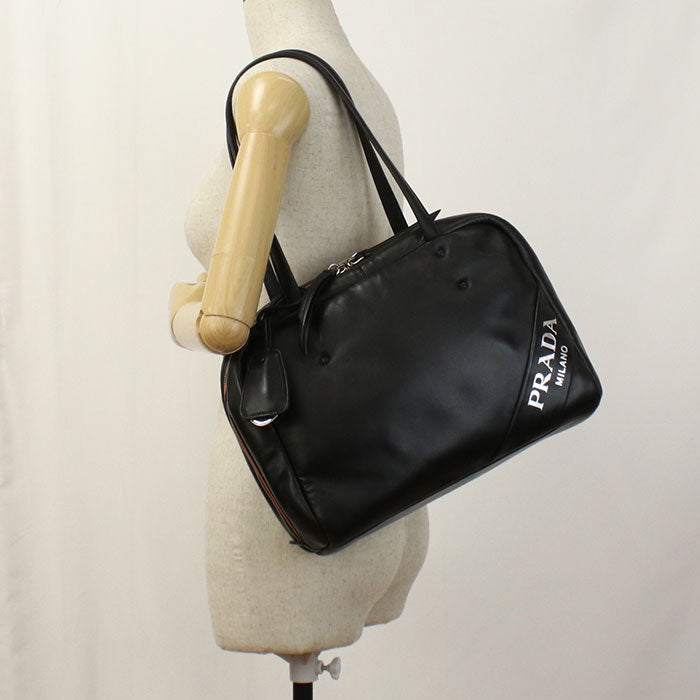 PRADA Tote Bag/Shoulder Bag Nappa leather black Women(unisex)