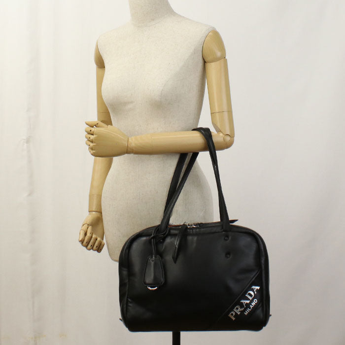 PRADA Tote Bag/Shoulder Bag Nappa leather black Women(unisex)