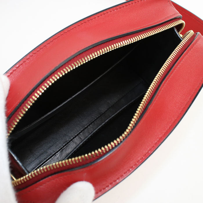 PRADA Safiano leather Diagonal shoulder bag leather Women red
