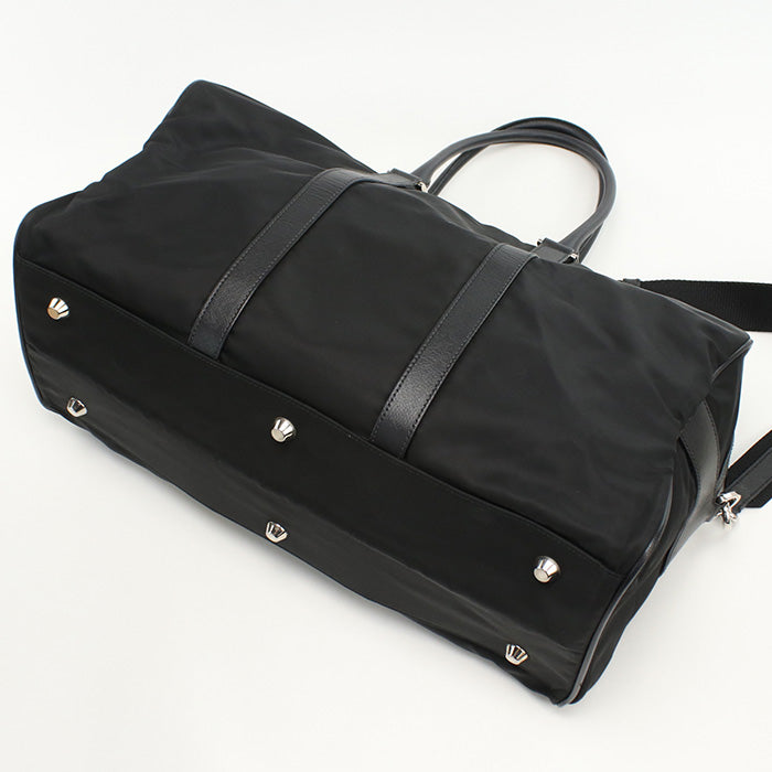 PRADA Boston bag Safiano travel bag Nylon, leather black mens(unisex)