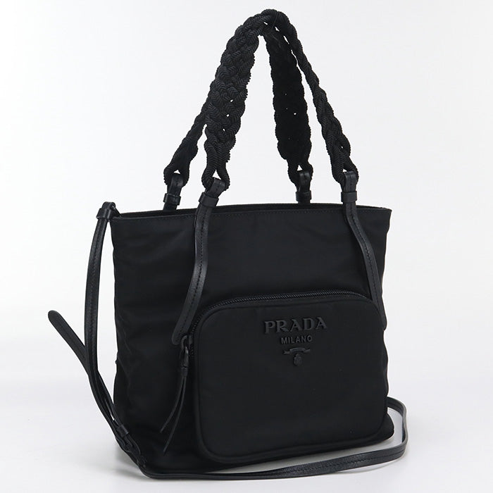 PRADA Tote Bag Nylon black mens