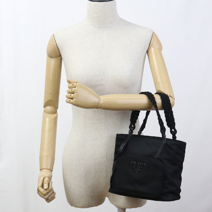 PRADA Tote Bag Nylon black mens